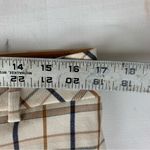 Anthropologie size 12 essentials Tan cropped Pants business Bur berry plaid larg Photo 4