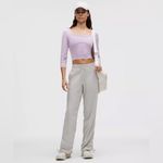 Lululemon NWT  Waist-Seamed Nulu Long-Sleeve Shirt - Lilac Ether - 6 Photo 1