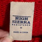 High Sierra  Red Winter Christmas Zipup Sweater size M Photo 1
