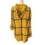 No Boundaries  Womens Long Sleeve Hooded Flannel Cotton‎ Shirt Plus Size 3XL Photo 6