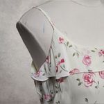 American Eagle  90s/y2k pale yellow floral ruffled slip dress size 12 Photo 2