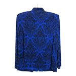 Alex Evenings  Jacket Women's Size 1X Full Zip Black Blue Sparkles Photo 1