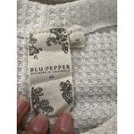 Blu Pepper Women Blouse Size Medium Striped Boho Short Sleeves Peasant City Photo 5