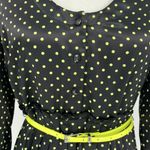 Vera Wang Princess by  Polka Dot Sheer Back Dress With Belt Juniors Size 9 Black Photo 1