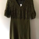 Ann Taylor NWT Moss Green Lace Dress Photo 0