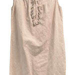 Lands' End  Womens Size 10 Cotton Sleeveless Dress Ruffle Chest Classic Coastal Photo 0