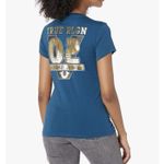 True Religion  V-Neck Logo Tee T-Shirt Poseidon Silver Size L Women's Retails $59 Photo 1