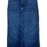ZARA  Blue Denim Maxi Skirt Raw Hem Maxi Skirt Women's Size Medium Photo 0
