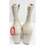 Alfani  Boots Size 10 Cream Square Toe Block Heel‎ Faux Leather Rubber Sole Photo 4