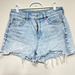 American Eagle Light Wash High Rise Mom Shorts 8 Women Photo 0