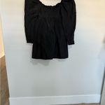 ZARA  Black Embroidered Mini Babydoll Dress Long Puff Sleeves Size XS NEW Photo 9