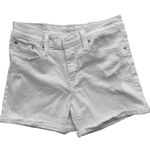 Levi's Levi White Distressed Denim Shorts Photo 0