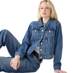J.Crew  Jacket Women XXS Blue‎ Indigo Classic Denim Button Front Jean Outdoor Photo 0