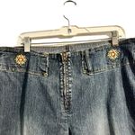 Vintage Y2K Angels Lowrise Bootcut Embroidered Zip Up No Pocket Jeans Size 37” Blue Photo 5