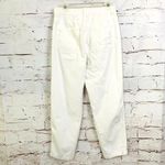 Aerie  Pants Women's Medium White Wide Leg Distressed Drawstring Baggy Casual Photo 1