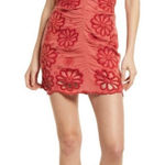 Free People New  Sizzle‎ Mini Dress Floral Embroidered Smocked Size Medium Women Photo 0