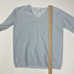 Max Mara  Leisure Smirne Blue Wool Cashmere Blend V Neck Sweater Size Medium Photo 5