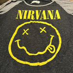 Nirvana  Ragland distressed long sleeve thin T shirt size small EDGY FEMININE Photo 1