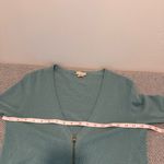 J.Crew  Light Blue 100% Cashmere Zip Cardigan. Size Medium. Photo 5