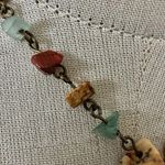 Vintage Gemstone Tibetan Buddhist Sanskrit Bronze Pendant Necklace Photo 10