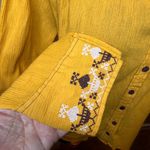 Faherty Dark Western Pompano shirt SZ M Country Cowgirl Fall Boho Fall Cottage Gold Size M Photo 4