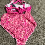 Summer & Rose Ribbed Paisley Print Twisted One-Piece Swimsuit Photo 6