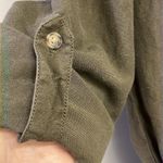 Loft  Army Green 1/2 Button Elastic Waist Jogger Jumpsuit w/Tassel Stripe Belt- S Photo 10