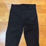 Mother Stunner Zip Ankle Step Fray Not Guilty Quiet Luxury Minimalist Jeans 26 Black Photo 2