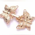 NWOT Adjustable Waist Tightener Clips Gold Color Photo 0