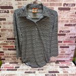 Tory Burch Black and White Button Down Shirt S Photo 2
