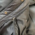 Eddie Bauer  100% Genuine Leather Winter Trench Coat Full Length Black HEAVY DUTY Photo 7