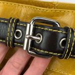 Nina Bossi Mustard Crossbody glazed Leather Bag Yellow Photo 1