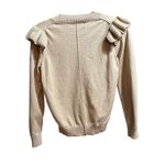 Truth by Republic Women Ruffle Shoulder Knit Sweater Dark Tan V Photo 2