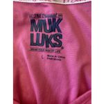 Muk Luks Womens Large Pink V Neck T Shirt Dress Vacation On The Go Photo 2