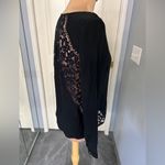 Club Monaco Club‎ Monaco Black Silk Blouse with Lace Accent Photo 3