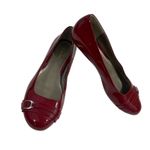 Cole Haan Red Patent Leather Ballet Flats Buckle Detail Shoes Nike Air Sole 7.5 Photo 2