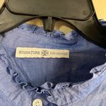 Signature Collection  1X long sleeve blue blouse Photo 3