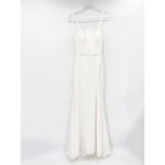 La Femme Simple Strapless Prom Dress With Double Strap Back Dresses White 6 Photo 5