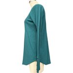 Chaser  Waffle Knit Button Cuff Top – Teal – Size Small EUC Casual Fall Layer Photo 4