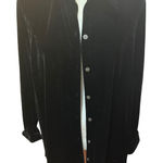 Croft & Barrow Black Velvet Long Sleeve Button Down Shirt Elegant Party Top Photo 0