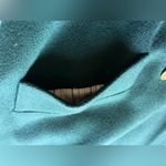 Vintage Black Velvet & Dark Green Long Wool Dressy Overcoat Holiday Photo 4