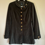 Drew ‎ women’s small olive green gold button Velvet Mock Neck Military Jacket Photo 0