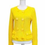 Talbots  Yellow 100% Mercerized Cotton Knit Sweater Photo 0