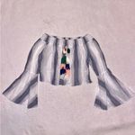 Anthropologie Womens  Off The Shoulder Long Sleeve Top size Small Photo 2