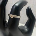 Vintage 14k HGE Gold Solitaire Diamond Ring Classic Engagement Style Size 7 Silver Photo 2