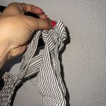 Dance & Marvel Black & White Striped Smocked Cropped Tank Top Size Small Photo 2