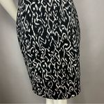 Elie Tahari For Nordstrom Dress Women Size 8 Black White Ruffle Front Sheath Photo 4
