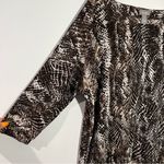 Traveler's Animal Print Top With Side Knot Size Medium Chico's Size 1 Photo 1