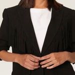 Cinq à Sept Black Dani Fringe Blazer Jacket Size 4 US $595 Photo 0