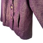 Simonton Says Purple Gold Metallic Button Front Blazer Jacket Size L Statement Size L Photo 5